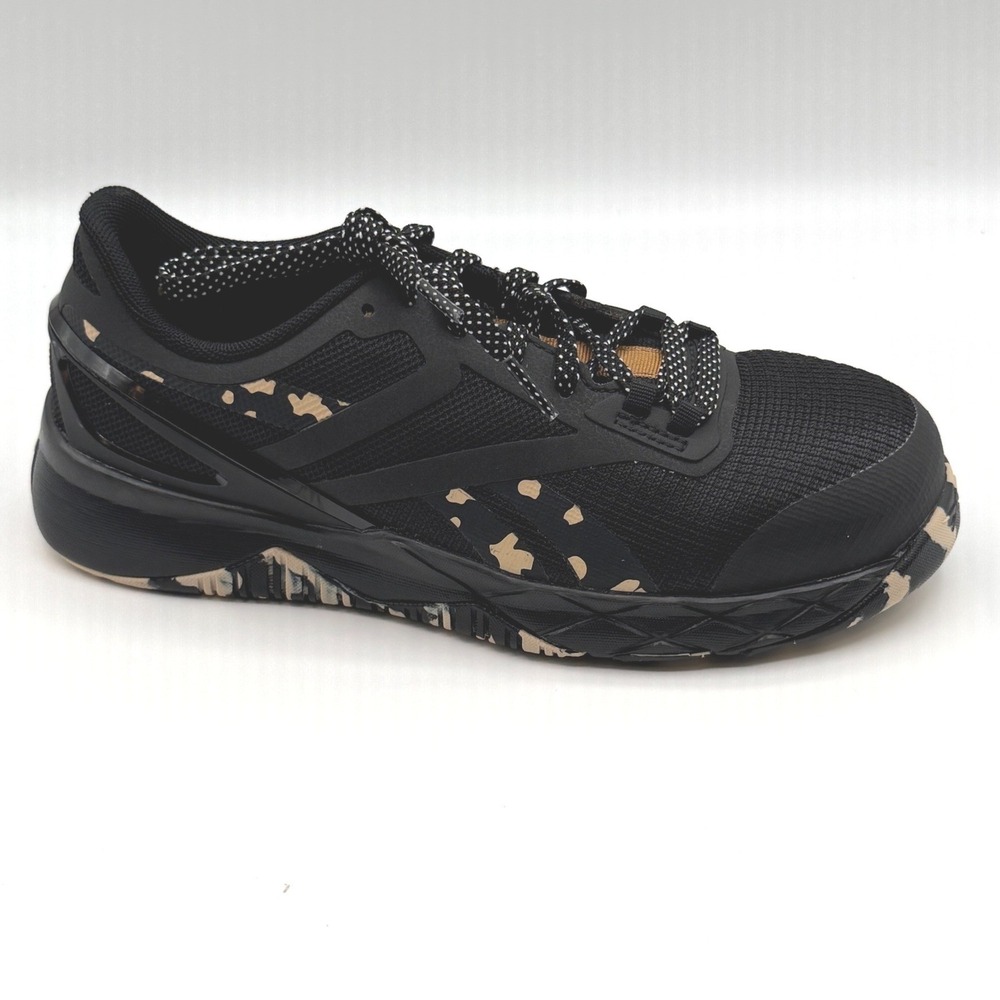 Reebok Nanoflex TR Work Shoes, Women's 6M, Black Comp. Toe Athletic Safety,RB366